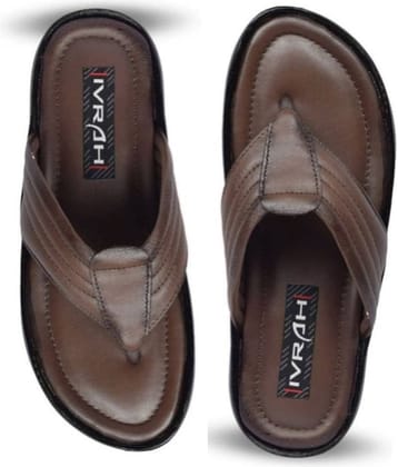 IVRAH - Brown Men's Thong Flip Flop