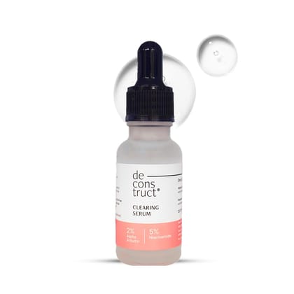 Deconstruct 5% Niacinamide Serum + 2% Alpha Arbutin Clearing Serum| Clinically Tested| Reduces Dark Spots, Pigmentation, Acne Marks & Tanning |4-in-1 Multi-Benefit |Non-Irritating | 20ml Deconstruct 5% Niacinamide Serum + 2% Alpha Arbutin Clearing Serum|