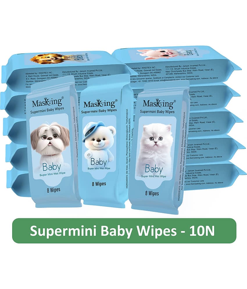 Masking Scented Wet wipes For Babies ( Pack of 10 )