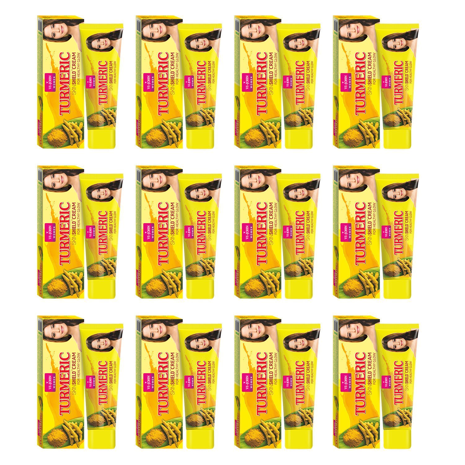 Vi-John Women Turmeric Skin Cream 50Gm (Tube) (Pack of 12)