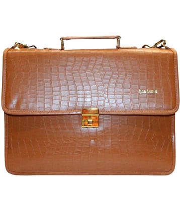 Man Arden Brown Large Briefcase