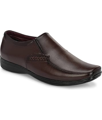 Bucik Brown Men's Slip On Formal Shoes