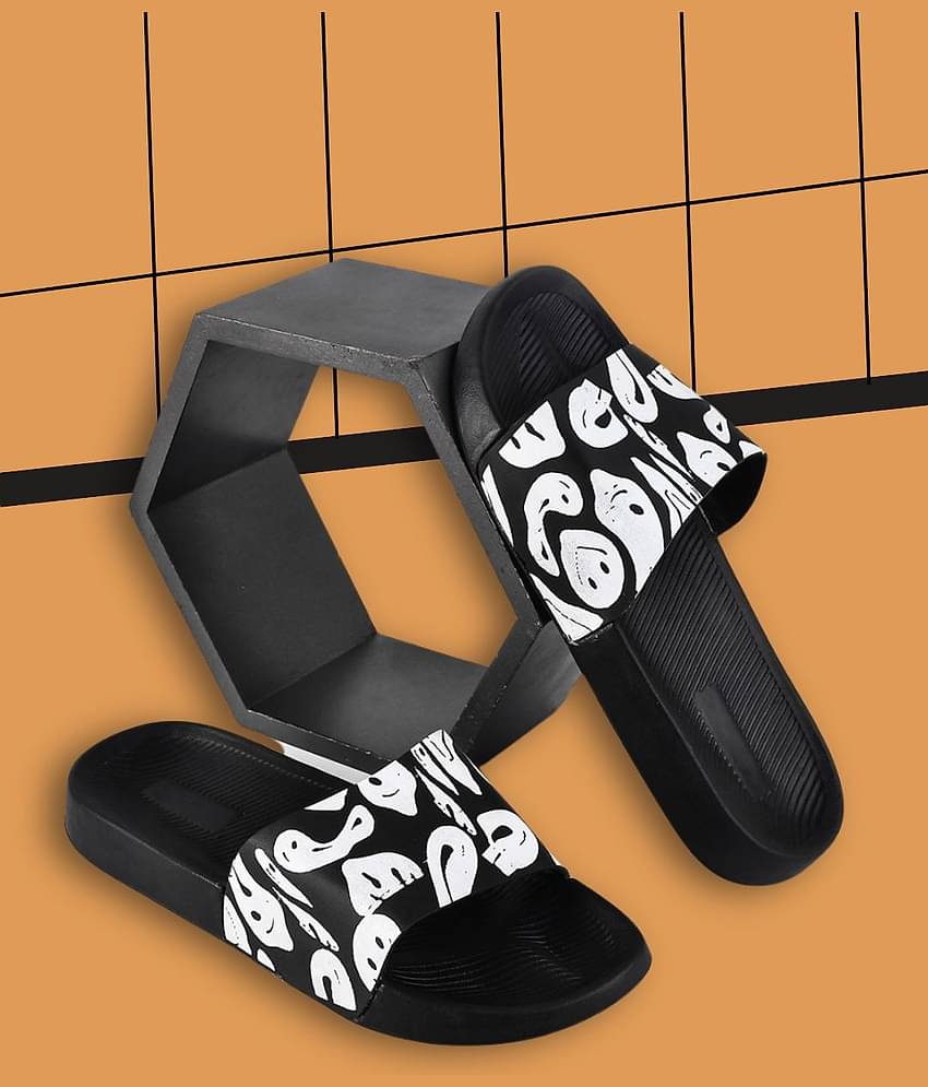 PERY PAO Black Men's Slide Flip Flop