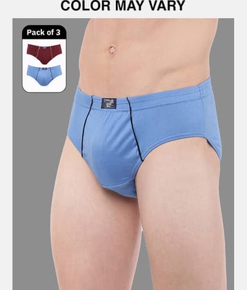 Dollar Lehar Super Combed Cotton Mens Brief - Pack of 3 - (Colour May Vary)