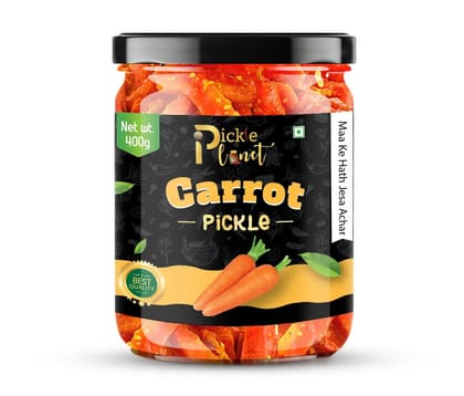 Pickle Planet Carrot Pickle | Homemade Pickle | Authentic, Tangy & Delicious Taste | No Artificial Color and Flavors | Gluten Free | Gajar ka achar (400g) Pickle Planet Carrot Pickle | Homemade Pickle | Authentic, Tangy & Delicious Taste | No Artificial Color and Flavors | Gluten Free | Gajar ka achar (400g)