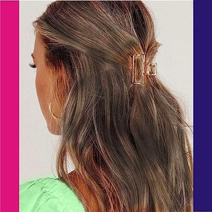 Aliza Metal Hair Clips for Women Stylish Latest-Medium Size, Clutchers for Hair, Fashion Hair Pin Claw Hair Clips for Girls, Hair Accessories for Women, Gift for Girls, Multicolor Pack of 8