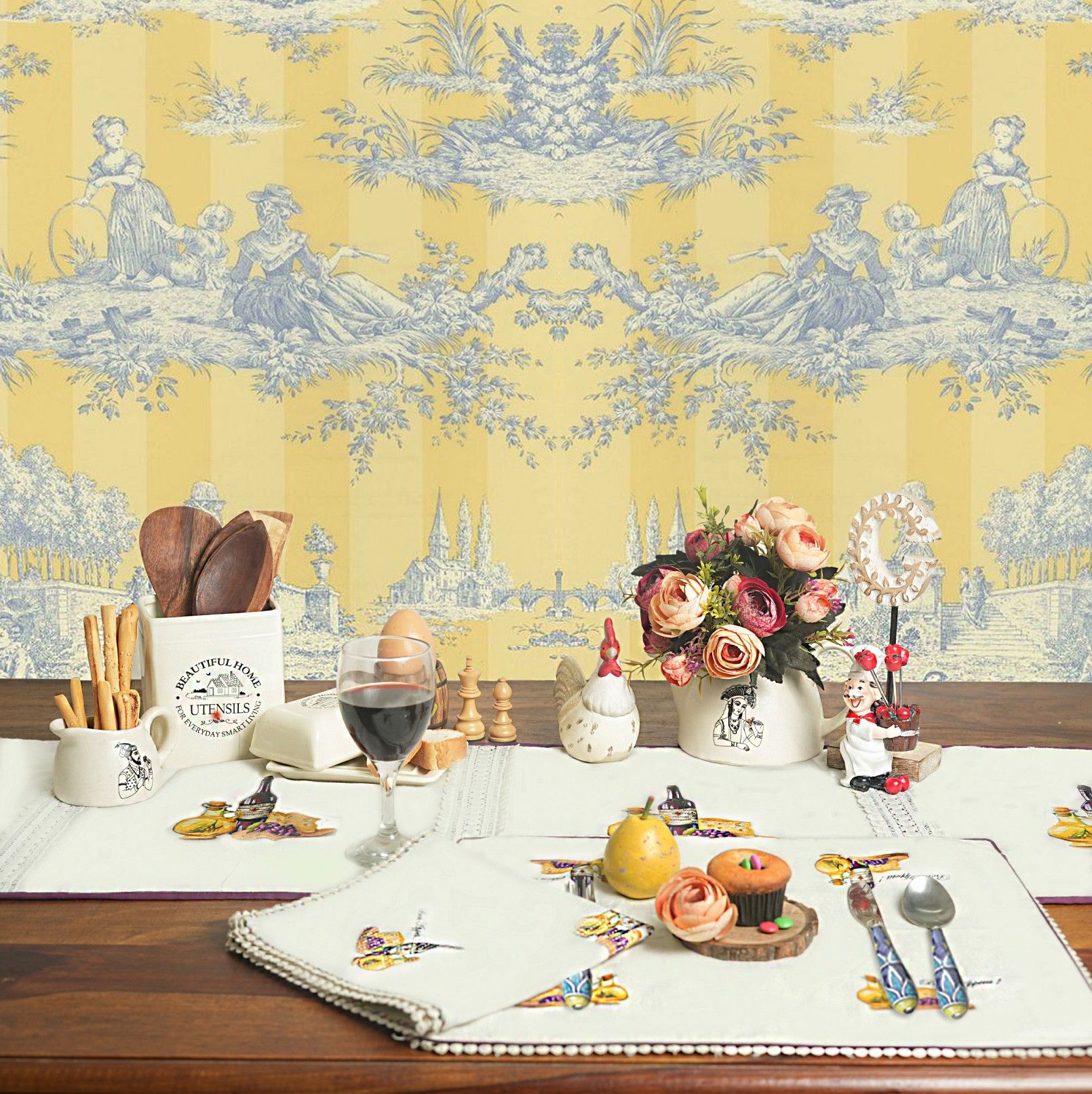 Crimson Easter Table Mats 6 Pieces