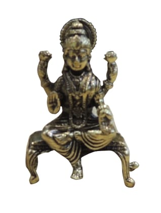 Brass Lakshmi Mata Statue for Wealth, Diwali Puja & Vastu, Height : 2.5 Inch (BSMAS1853 L)