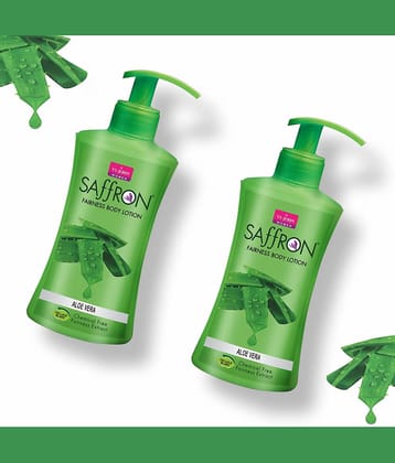 VI-JOHN Saffron Fairness Body Lotion Aloevera 250ml Each (500ml) - Pack of 2