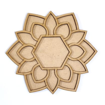Brand Zero Double Layer MDF Rangoli Base - Design 1034 - Select Your Preference Of Size & Thickness Brand Zero Double Layer MDF Rangoli Base - Design 1034 - Select Your Preference Of Size & Thickness