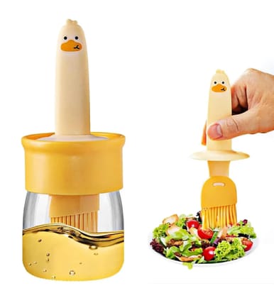 Plastic Oil Dispenser 200ml with Silicone Basting Brush