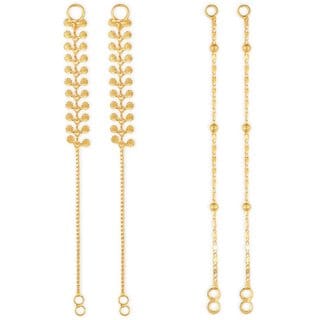 1gram gold Plated Kanchain Ear chain earcuff Ear to Ear Combo for Women & Girls