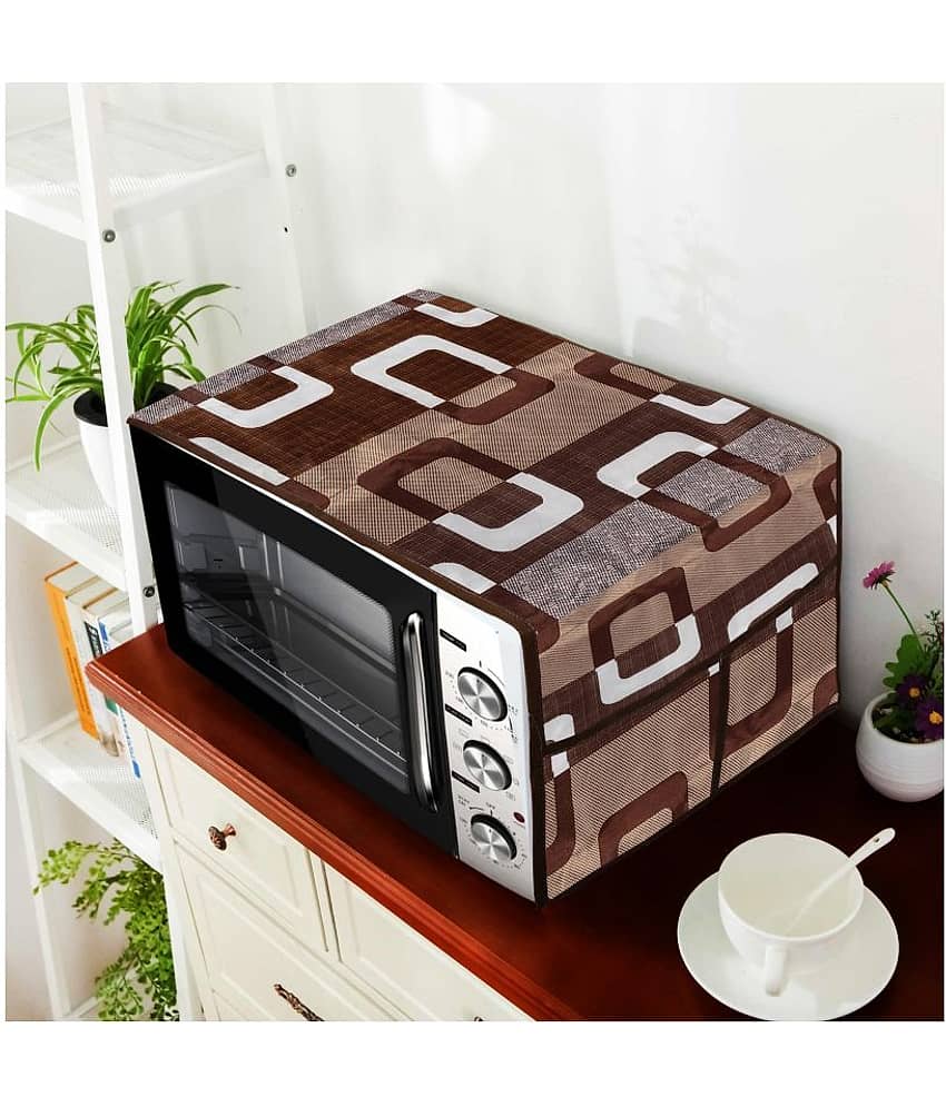 E-Retailer Single Polyester Brown Microwave Oven Cover -