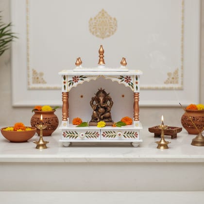 Handcrafted Wooden Temple for Home