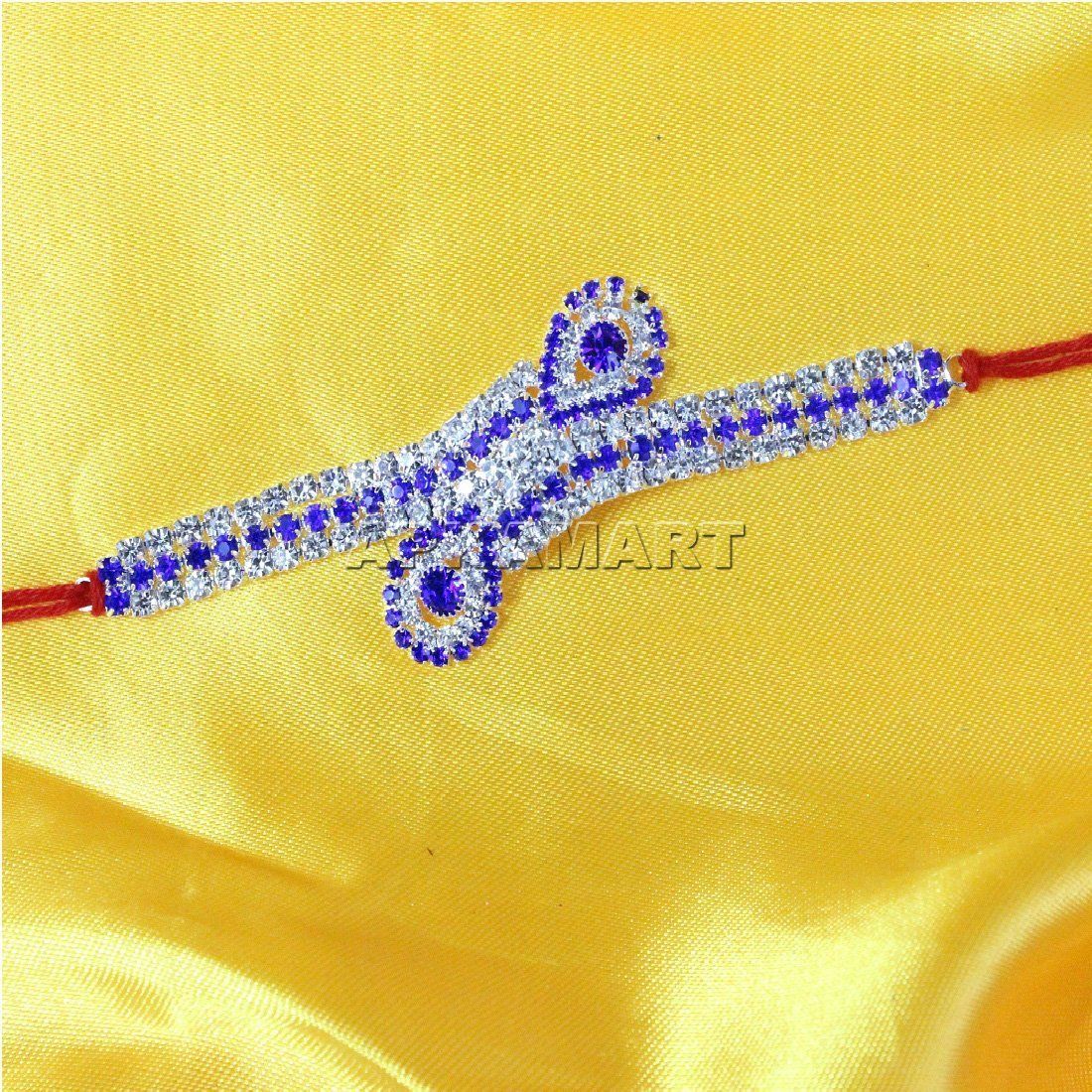 Stunning Blue Beaded Rakhi