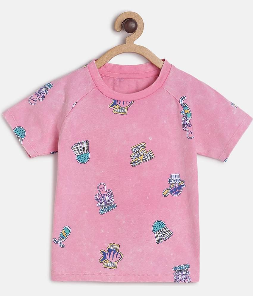 miniklub Pack of 6 Boys Cotton T-Shirt ( Pink )