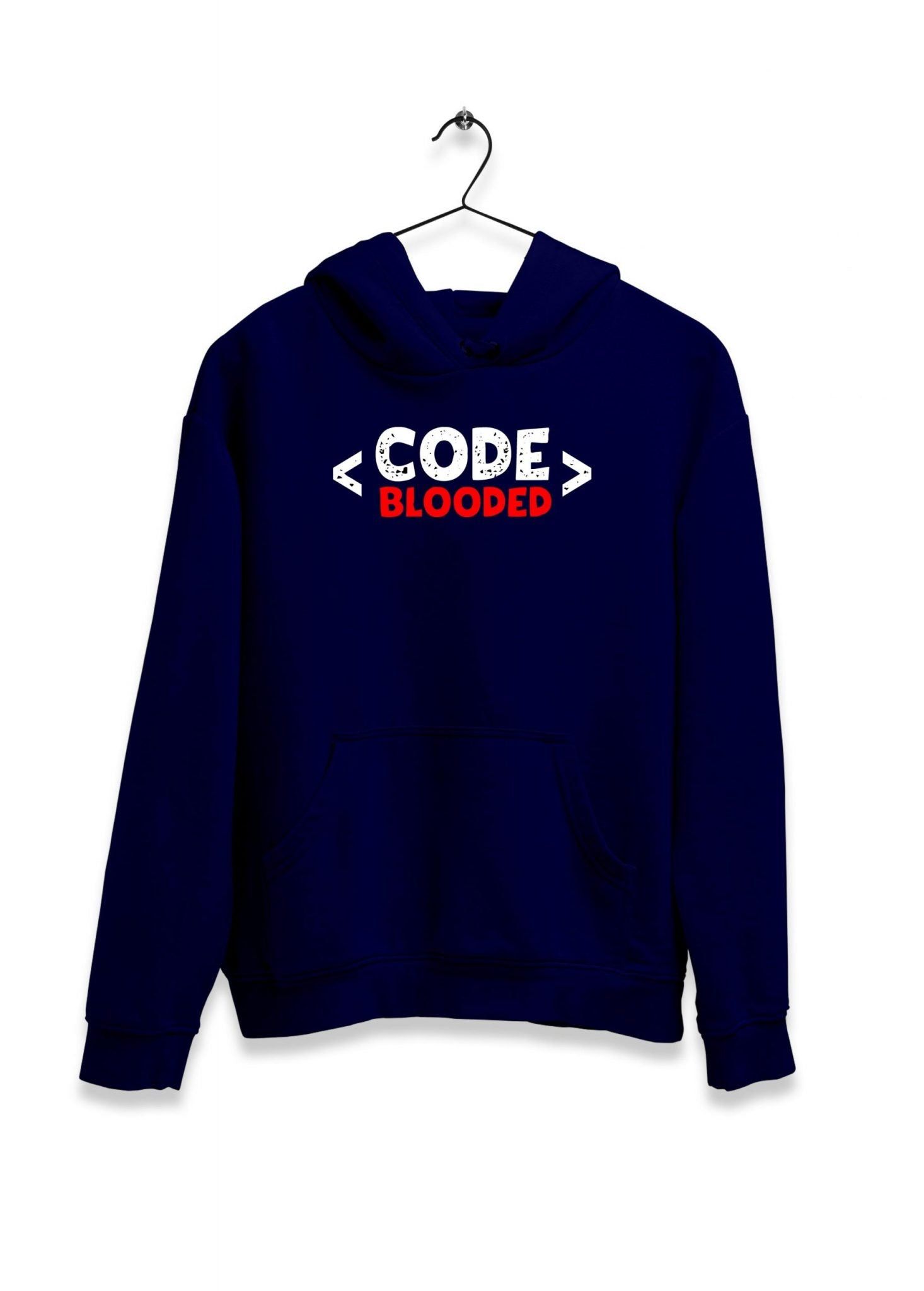 Code Blooded Hoodie-Navy Blue / S