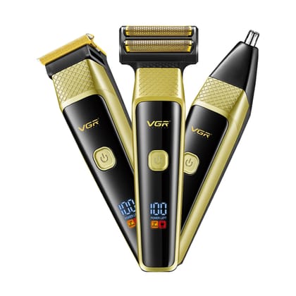 VGR VL-366 Limited Edition Professional 3 in 1 Grooming Kit, (Gold) VGR VL-366 Limited Edition Professional 3 in 1 Grooming Kit, (Gold) - Teal-Blue