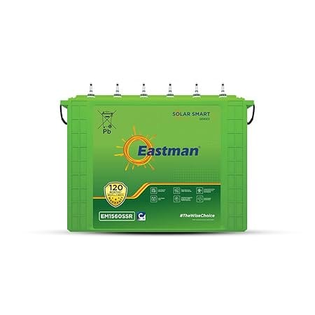 Eastman EM1560SSR | Eastman 150Ah Smart Solar Battery | Warranty 120 (60+60) Months for Home & Office