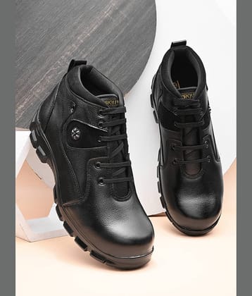 Enrich Field High Ankle Black Safety Shoes