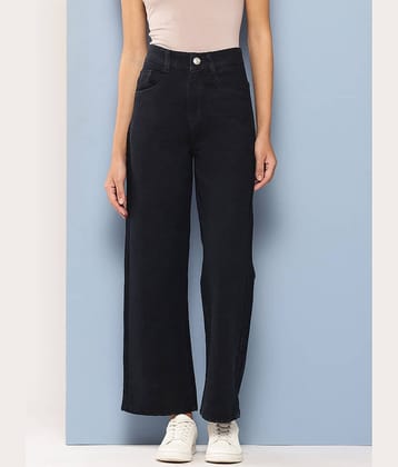 Aarika - Black Denim Wide Leg Women's Jeans ( Pack of 1 )