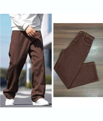 9x denims Basic Men's Jeans - Brown ( Pack of 1 )