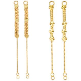 1gram gold Plated Kanchain Ear chain earcuff Ear to Ear Combo for Women & Girls