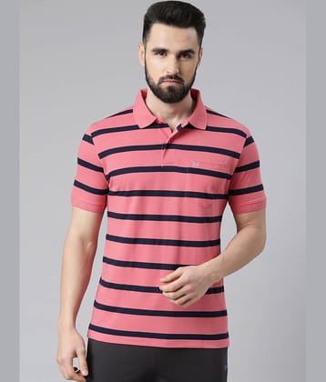 Force NXT Pack of 1 Cotton Blend Regular Fit Striped Half Sleeves Men's Polo T Shirt ( Multicolor )