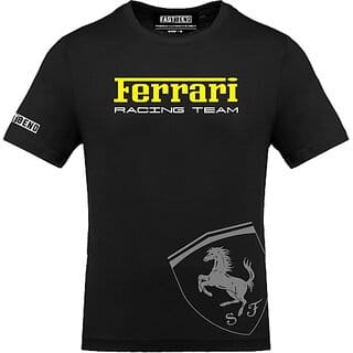 Fastbend Mens Black Printed Cotton Blend Round Neck T-Shirt