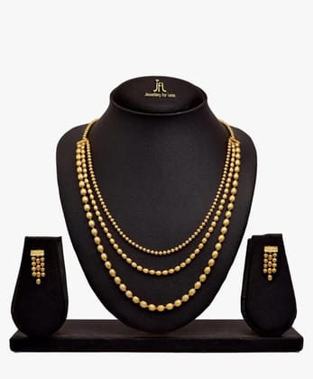 VIJAYA DURGA 1 GRAM GOLD Gullu 3 Steps Chain and Earring Set