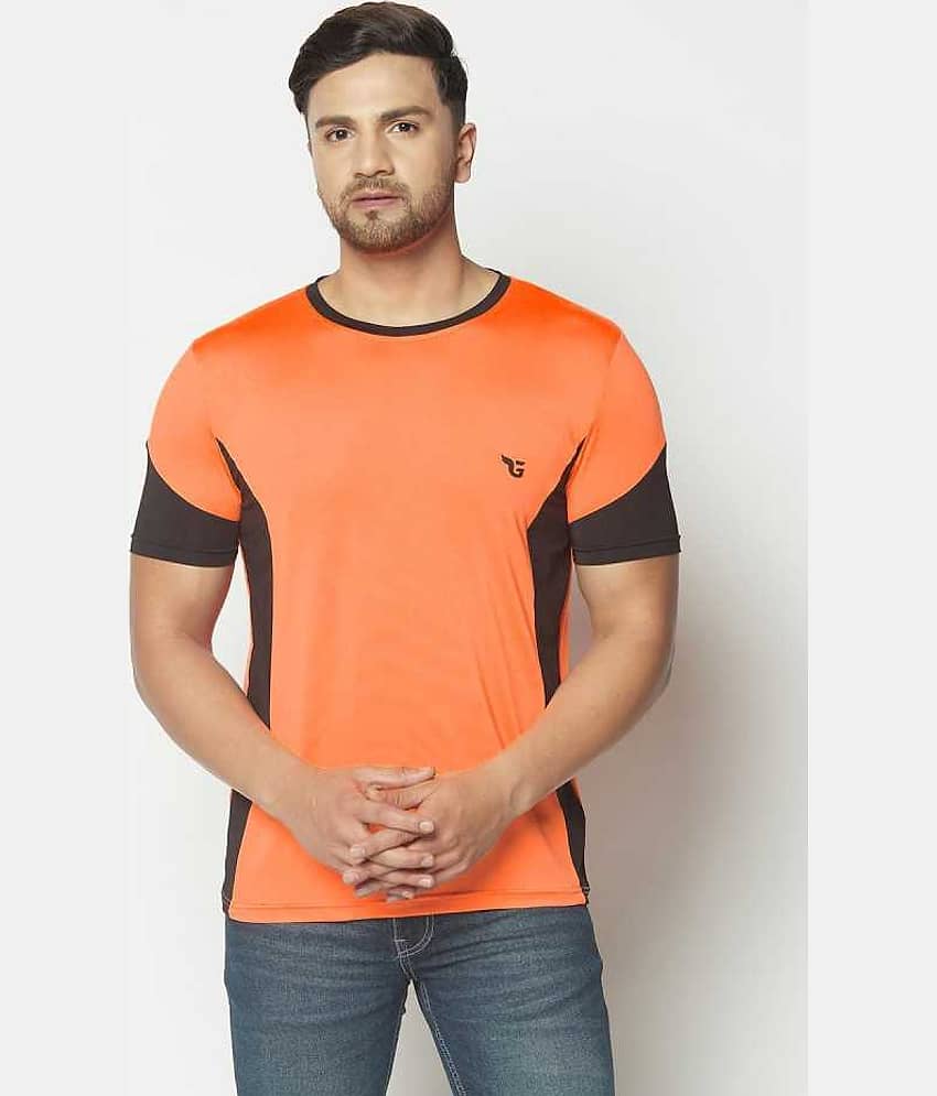 Glito - Orange Polyester Regular Fit Men's Sports T-Shirt ( Pack of 1 )