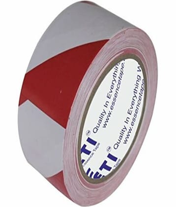 ETI- Floor Marking Tape 48mmx25metres Red White Zebra (Pack of 1)
