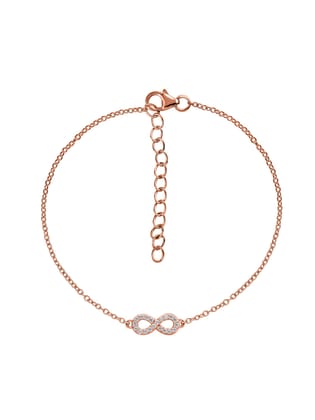 Rose Gold Infinity Silver Bracelet