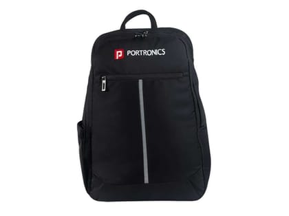 Portronics Byte Laptop Backpack Bag with 15.6 Inch Laptop Sleeve, Bottle Pocket, 27 Litres, Water Resistant Fabric