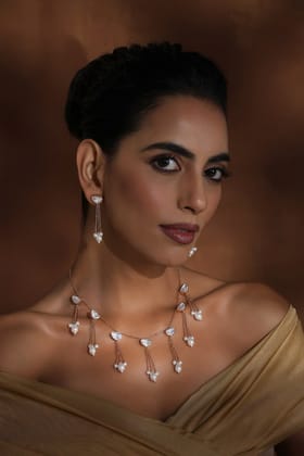 Kavini Polki and Pearl Necklace Set-Polki