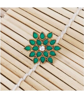 Adjustable Floral Crystal Shine  Designe Finger Ring For Women And Girl