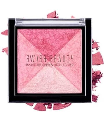 Swiss Beauty Baked Blusher & Highlighter (Shade-03), 7gm