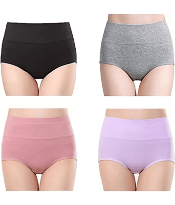 Louis Craft Pack of 4 Cotton Lycra Hipster For Women ( Multicolor )