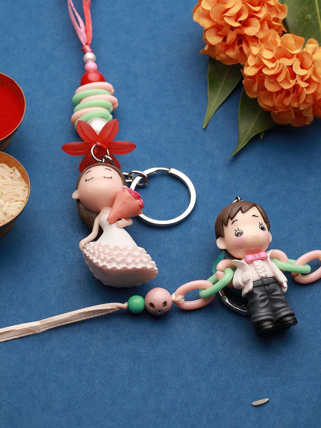 Set Of 2 Boy & Girl Cartoon Character Rakhi