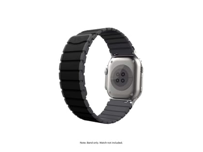 DailyObjects Rim Snap On Apple Watchband (42/44/45/49mm) - Black-Charcoal