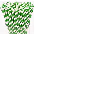 Paper Pipe Straws For Drinking Juice, 7.75 Inch Long (Pack Of 50) - Multicolour