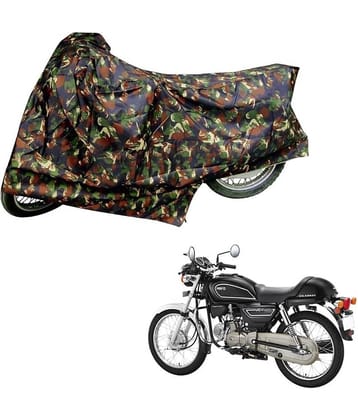AutoRetail Dust Proof Two Wheeler Polyster Cover for Hero Splendor Pro Classic (Mirror Pocket, Jungle Color)