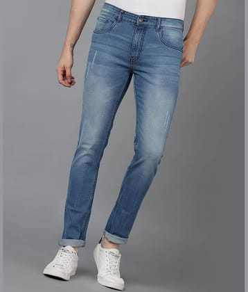 Urbano Fashion Slim Fit Distressed Men's Jeans - Light Blue ( Pack of 1 )