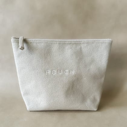 Grain Curve Pouch - Large-Oatmeal