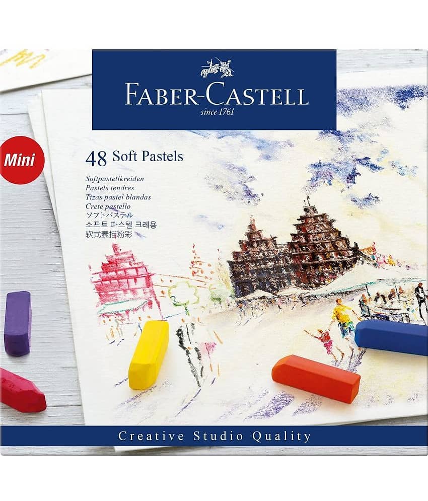 Faber Castell FC128248 Creative Studio Soft Pastel Crayons (48 Pack), Assorted