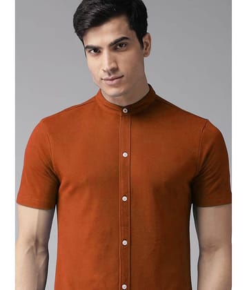 Riss - Rust Cotton Blend Regular Fit Men's Casual Shirt ( Pack of 1 )