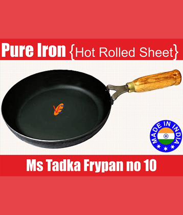 Veer Wooden Handle - Iron Fry Pan ( Pack of 1 )
