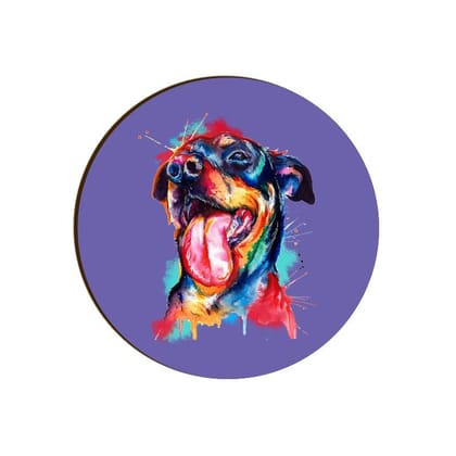Pawfectly Bright Hound Round Coaster