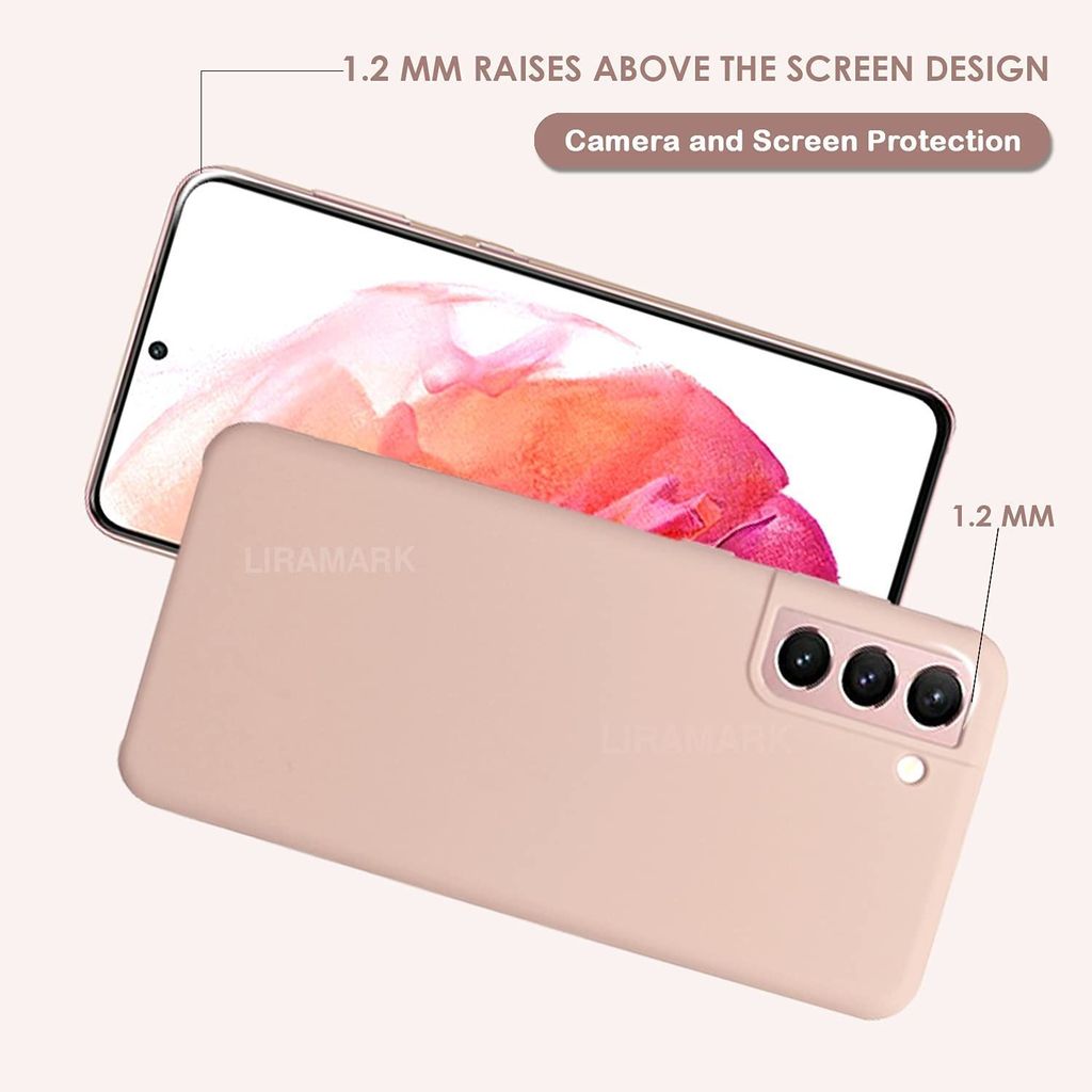 LIRAMARK Liquid Silicone Soft Back Cover Case for Samsung Galaxy S21
