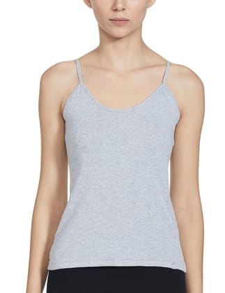Jockey Women's Cotton Spaghetti Top 1487_Light Grey Melange_XXL Jockey Women's Cotton Spaghetti Top 1487_Light Grey Melange_XXL - Light Grey Melange / 2XL
